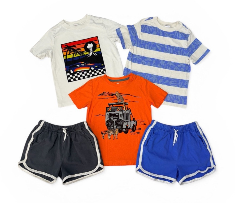 Boys Tea Collection ~ Hanna Andersson Lot Shirts & Shorts Size 5/6 Spring Summer