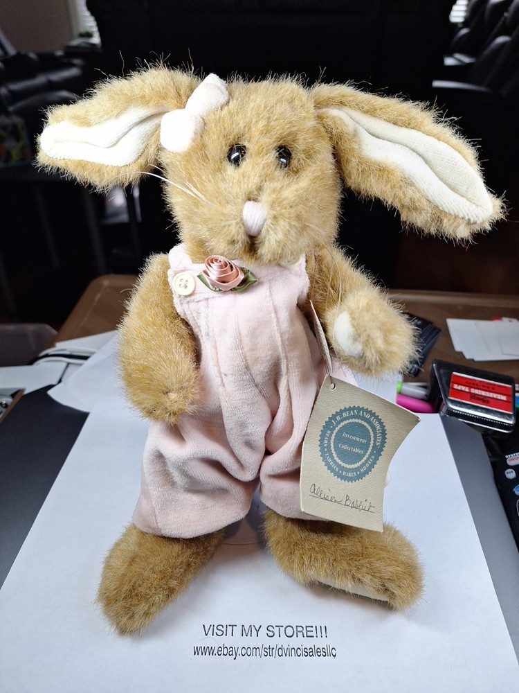 Boyds Bears Collection Allison Babbit Plush Bunny Rabbit in Pink Jumper 13" BB9