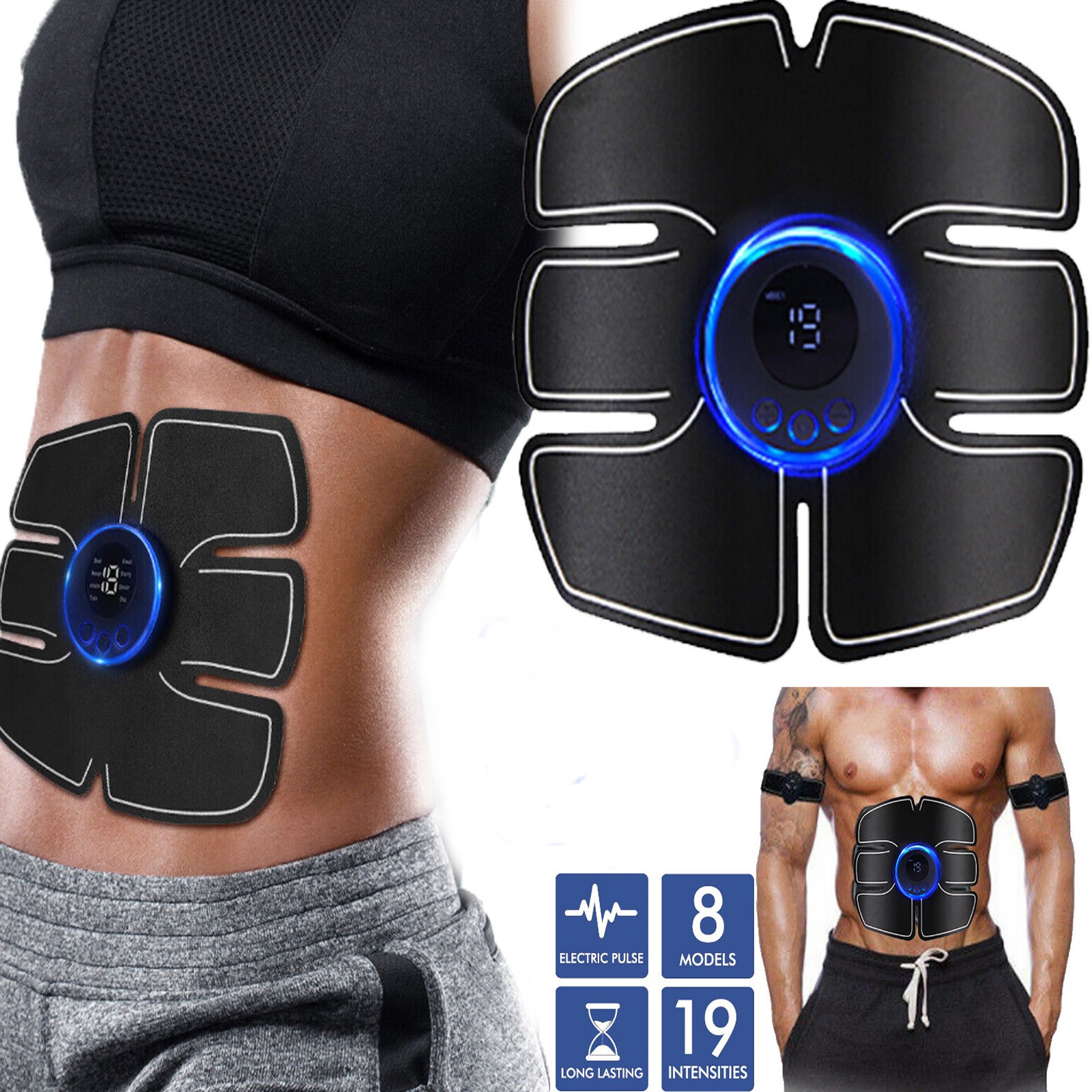 Electric Muscle Toner Machine ABS Toning Belt Simulation Fat Burner Belly Shaper