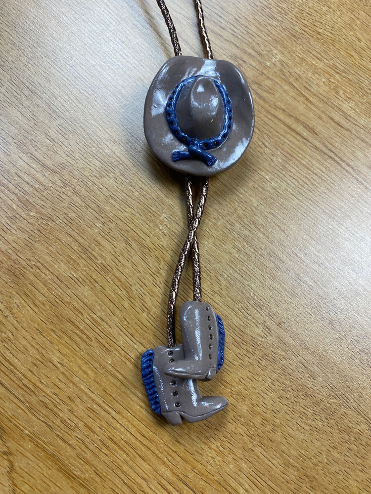 Cowboy Hat and Boots Bolo Tie