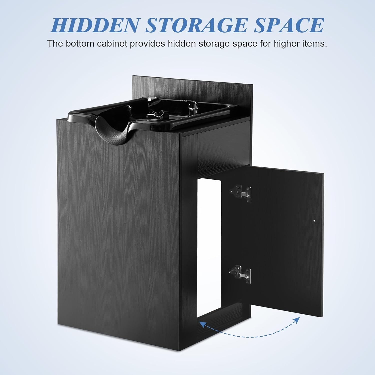 Hair Salon Shampoo Station, Barber SPA Shampoo Backwash Cabinet with Bowl 7134