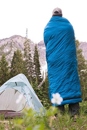 Klymit Versa Packable Camping Blanket and Comforter, Blue/Orange