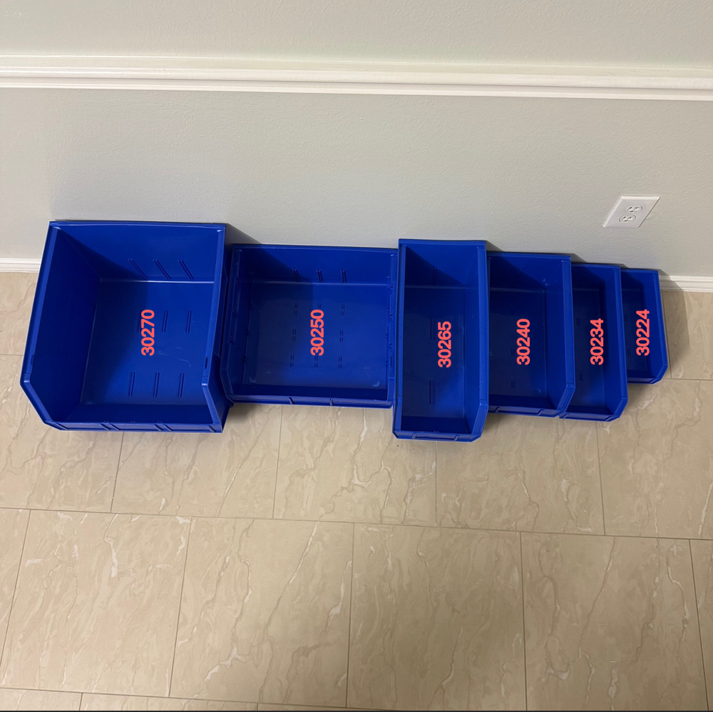 (2 Pack) AkroBins 30265 Plastic Storage Bin - 18" x 8.25" x 9"