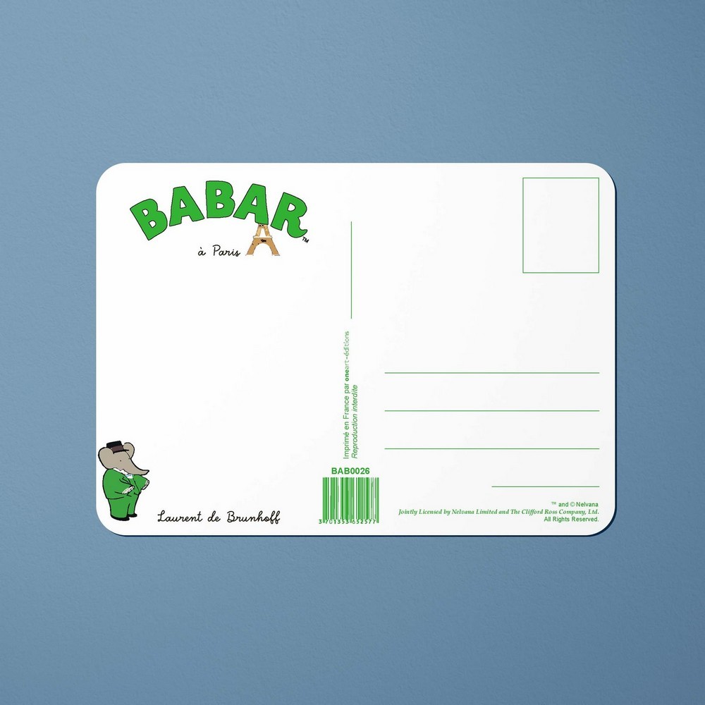 Oneart Babar postcard, Paris (10x15cm)