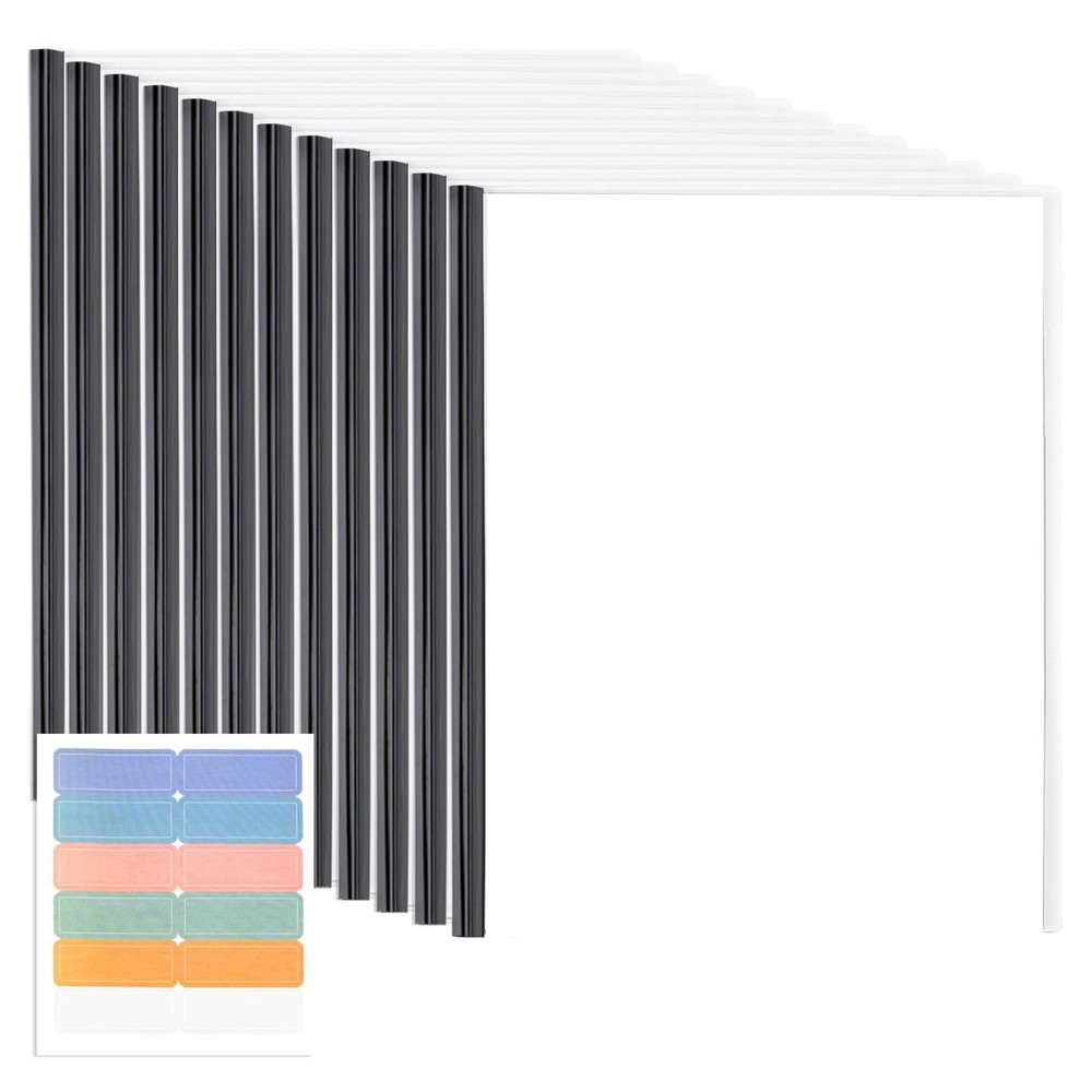 70 Sheet Capacity Report Folders, 12 Pack, A4 Letter Size, Black