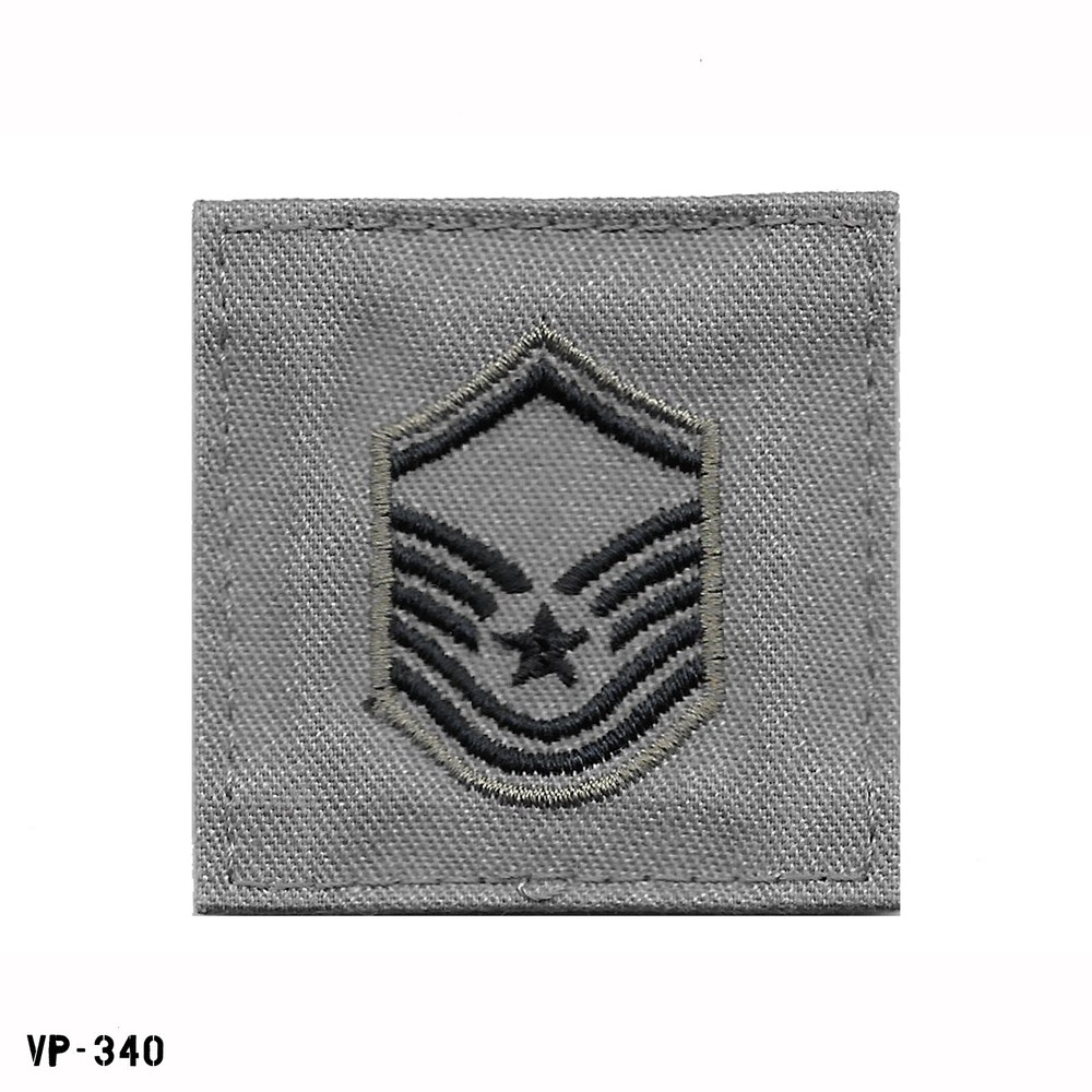 Air Force Embroidered Rank ~ E7 Master Sergeant ~ ABU Hook Back ~ NEW