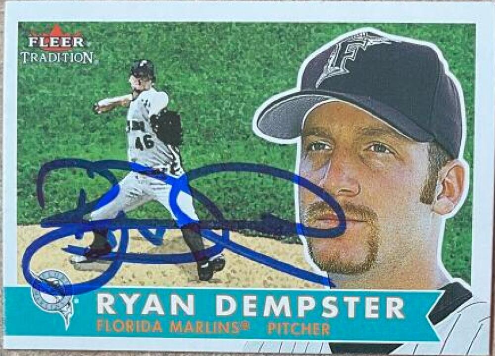 Ryan Dempster Autographed 2001 Fleer Tradition #247