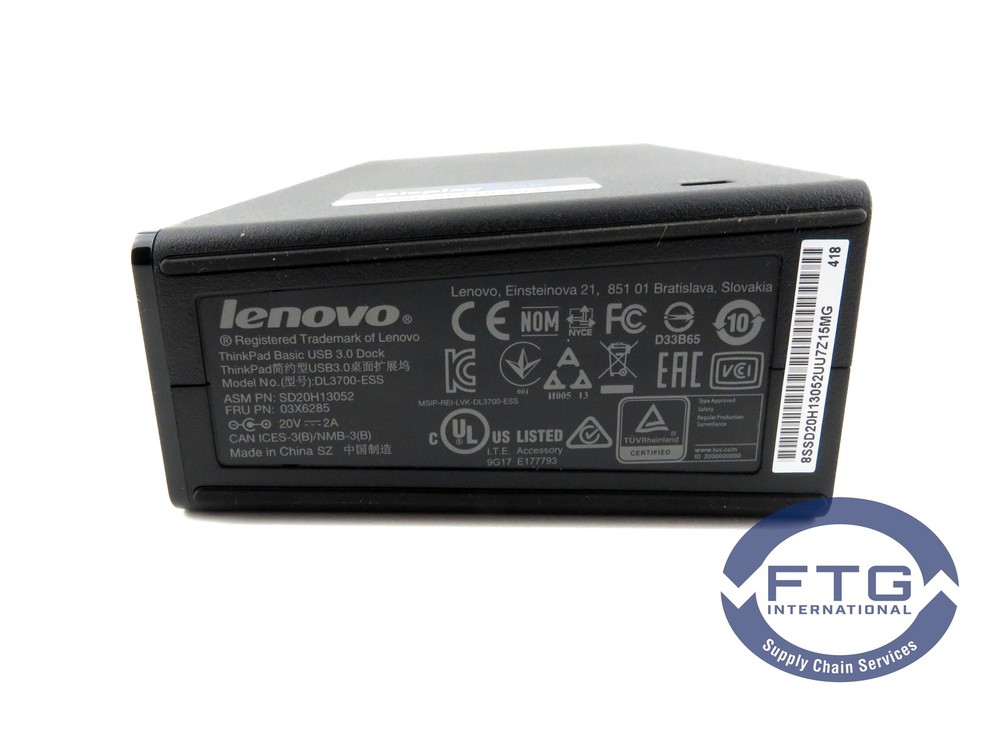 03X6285 Lenovo ThinkPad Basic USB 3.0 Dock Station