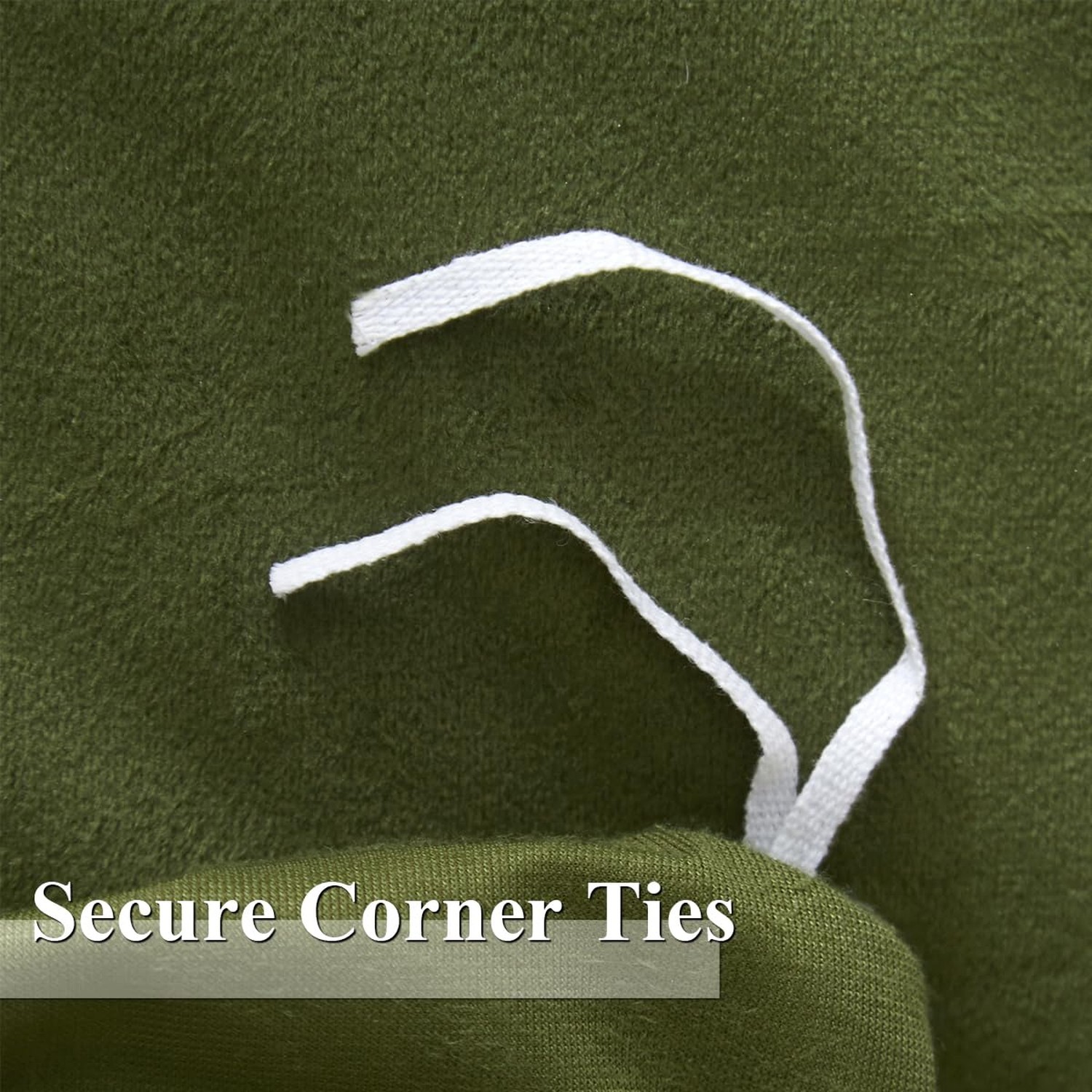 Ivellow Velvet Flannel Duvet Cover King Size Olive Green Comforter Cover Ultr...