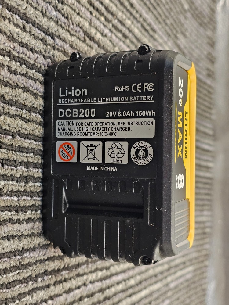 Replacement Lithium-Ion Tool Battery for Dewalt DCB200 - 8.0Ah 20V Max