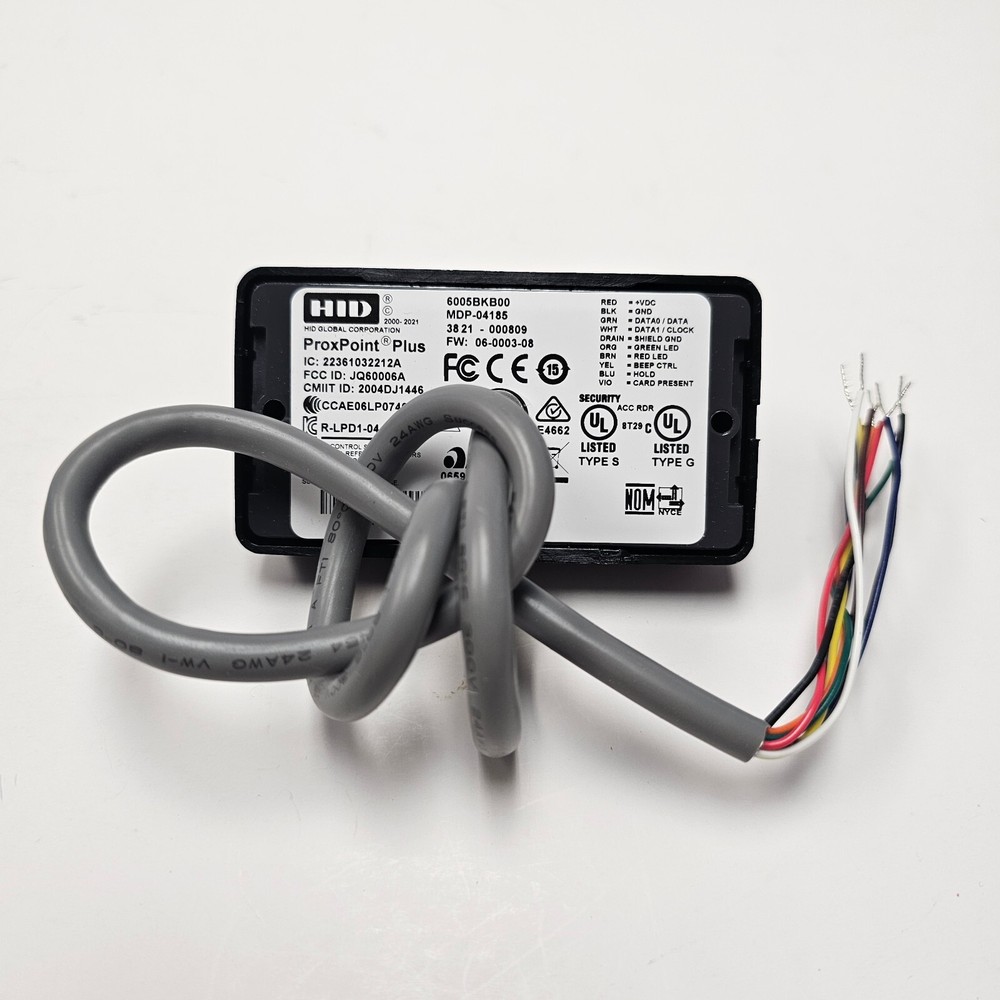 HID 6005BKB00 ProxPoint Plus Proximity Card Reader with Wiegand Output NEW