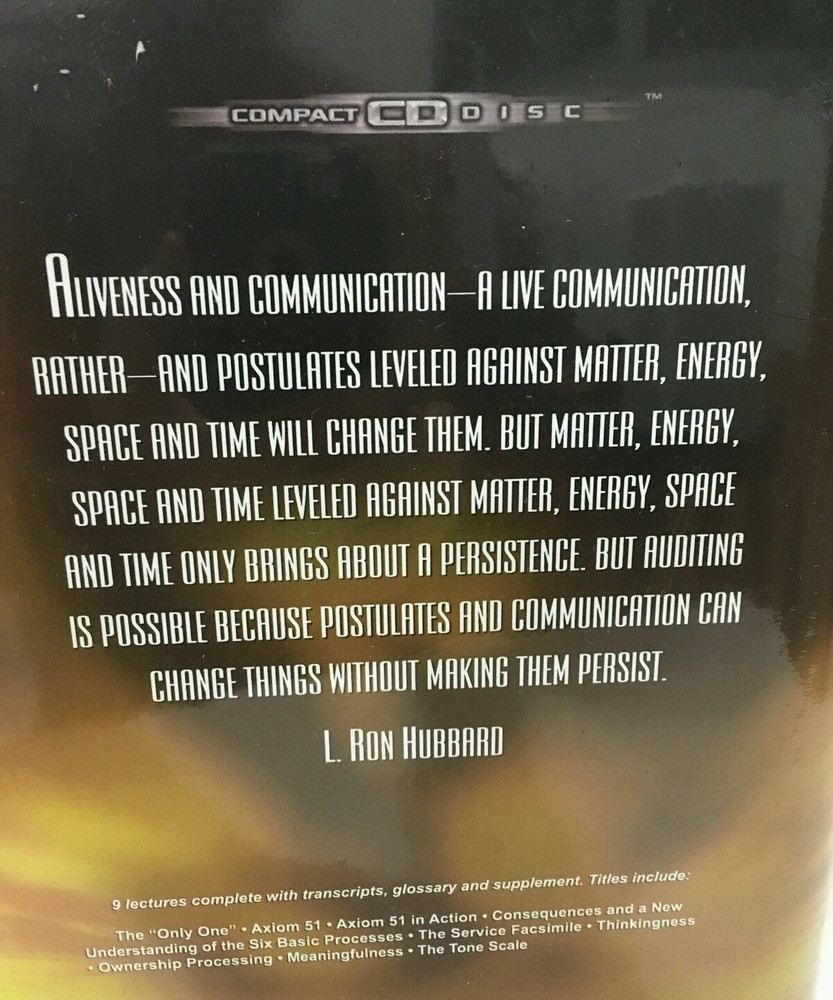 L Ron Hubbard Postulates and Live Communications Audio CD Book
