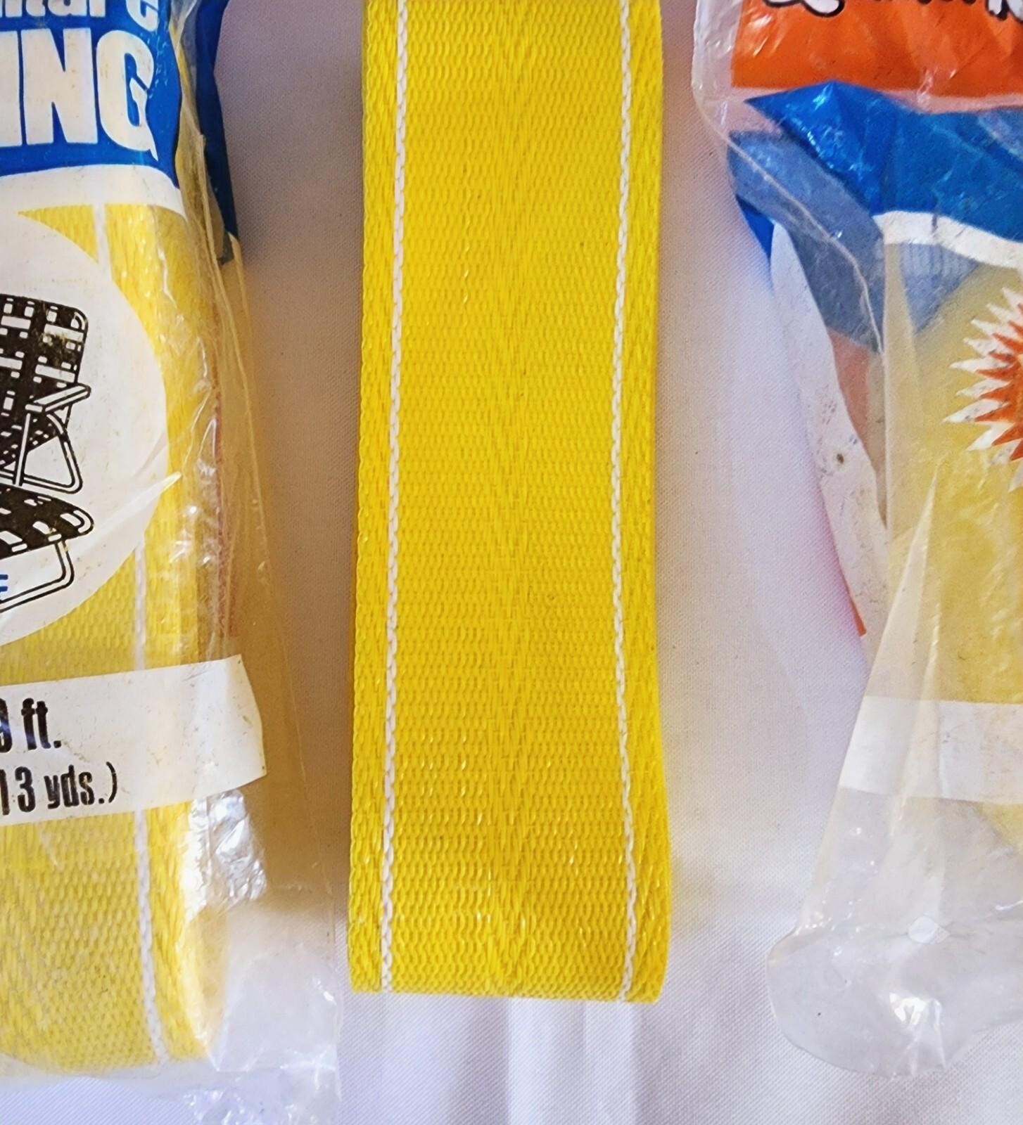 Frost King Re-Web Kit Lawn Chair Webbing Yellow 2 Packs 110ft + 1 Open Vintage