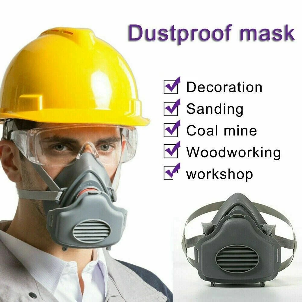 Half Face Shield Respirator Dust Mask for Painting Sanding Woodworking Facepiece