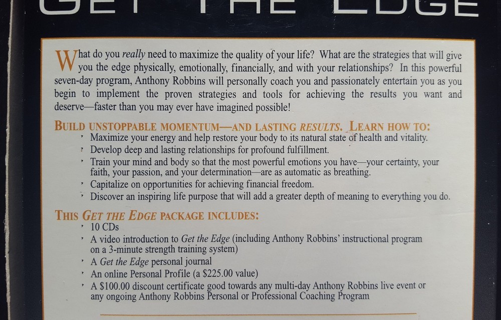 ANTHONY ROBBINS - GET THE EDGE 7 Day CD PROGRAM TO TRANSFORM YOUR LIFE