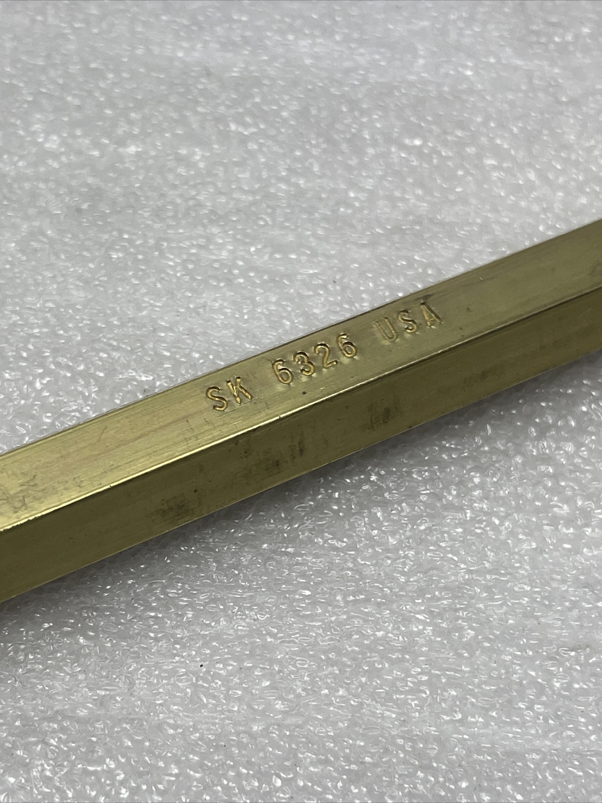 SK Tools 3/8” Brass Drift Punch, 6326, Hex Shank, 6” Long, USA Made, New