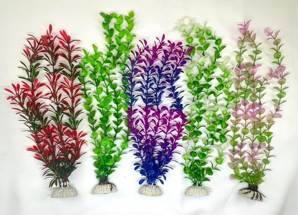 20 Pack Aquarium Artificial Plants - Various Sizes