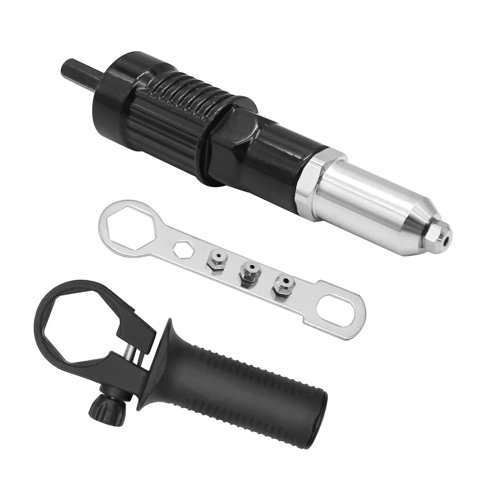Vkinman Pop Rivet Gun Tool Drill Attachment Power normal, Black
