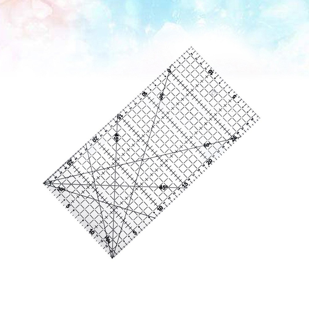 DIY Quilter's Ruler Sewing Ruler Tool with Grid Lines for Easy Precision