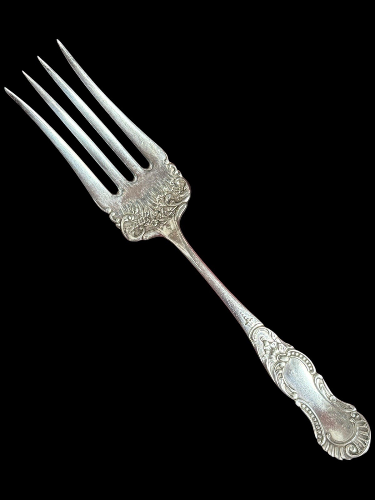 Antique Victorian Pairpoint Manufacturing Co Serving Fork 1880 Silverplate 6.75