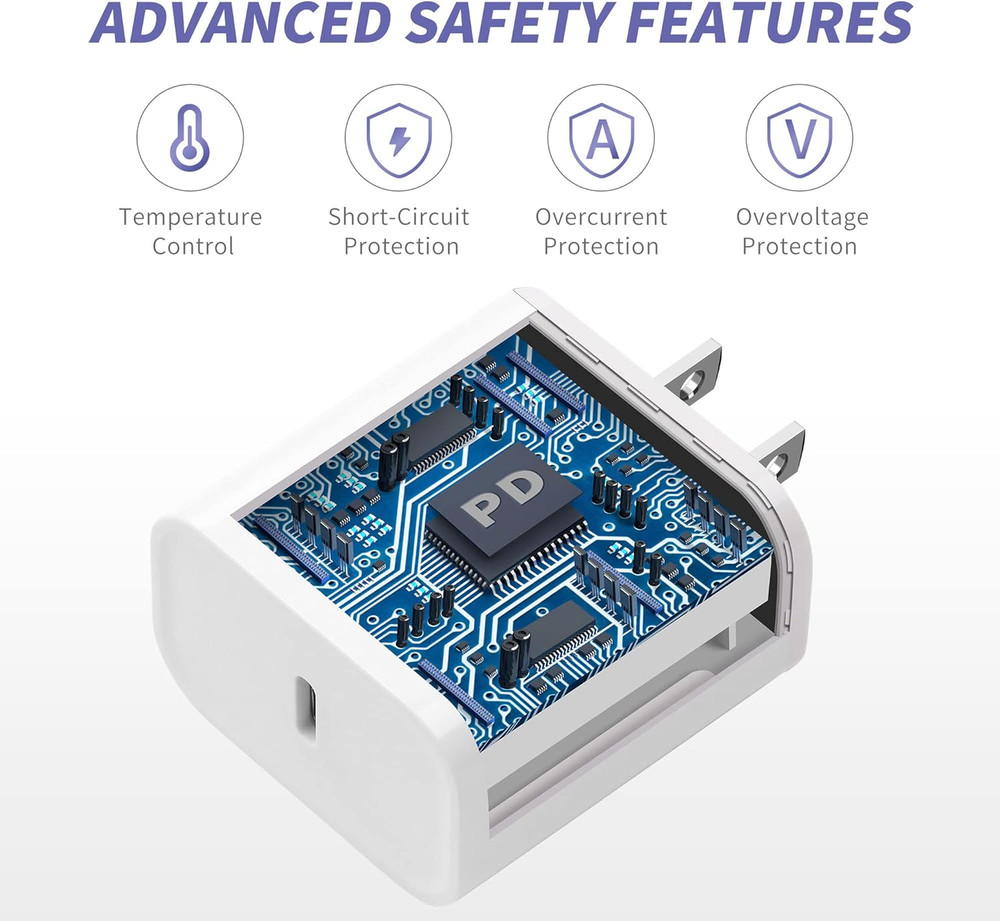 Iphone Charger Fast Charging,[Mfi Certified] 2Pack 20W Type C Fast Charger Block