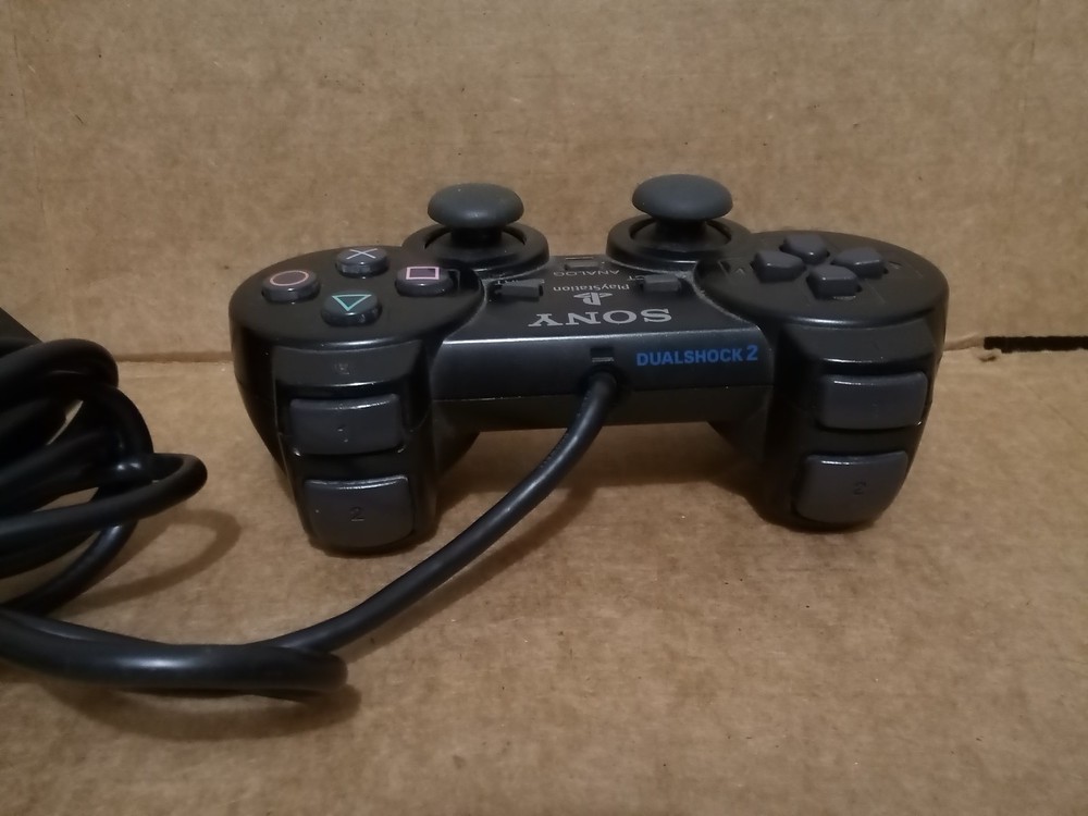 Official Sony PlayStation 2 PS2 Wired Controller Black AUTHENTIC