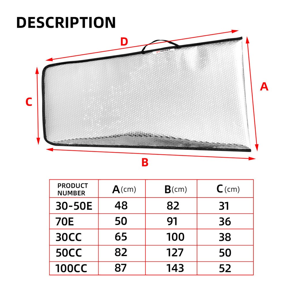 Layer Bubble Wing Bag Protective For 30E 70E 30CC 50CC 100CC RC Airplane Model