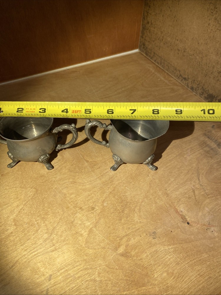 Creamer & Sugar Silver Metal UNBRANDED