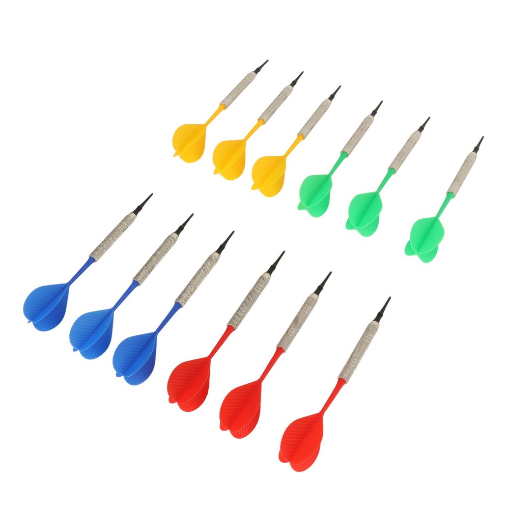 12PCS Soft Tip Darts For Beginners Plastic Indoor Darts Set With 100PCS