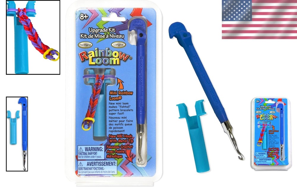 Authentic Blue Metal Hook & Mini Loom - Perfect for Creating Fishtail Bracelets