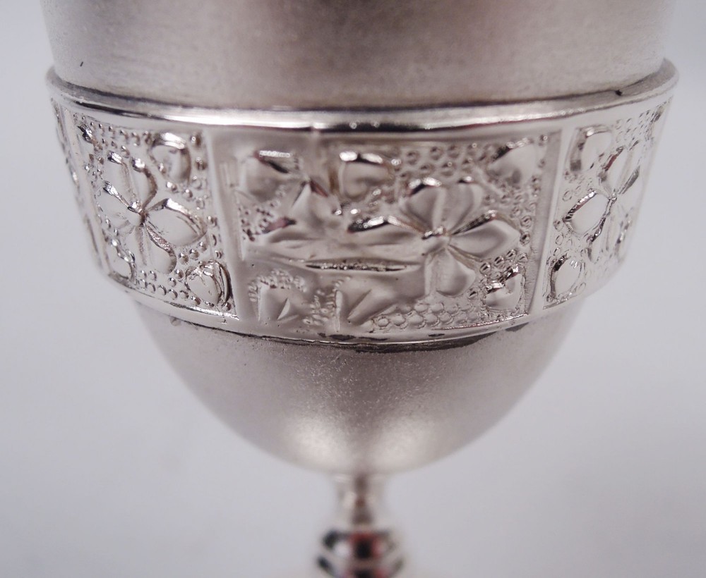 Fancy Wine Cups Small Goblets in Case Barware Sterling Silver