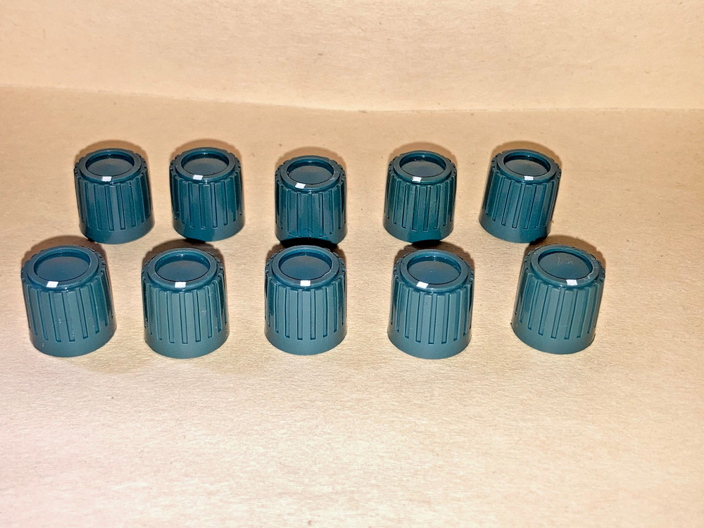 Small Turquoise Knobs for Heathkit HO-10 and HO-13, 1950/60's, 10 Knobs