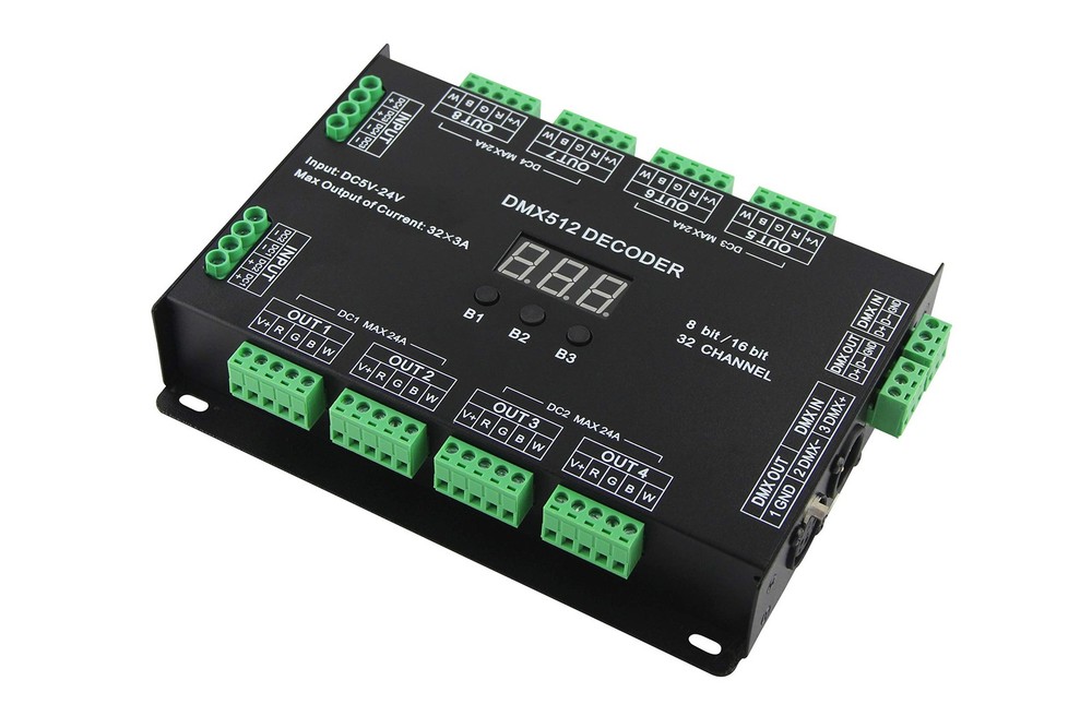 32 Channel RGBW DMX 512 LED Decoder Controller for DC524V Lights