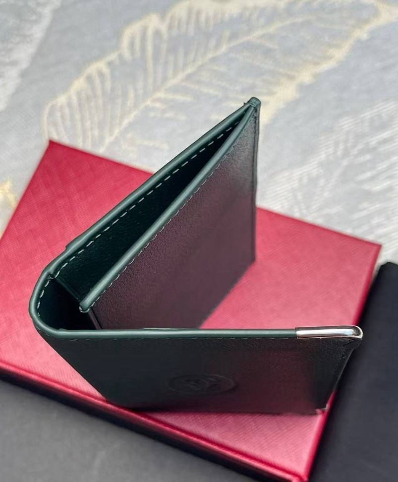 Cartier Must de Cartier Green Calfskin Leather 4CC Card Holder Wallet Full Box