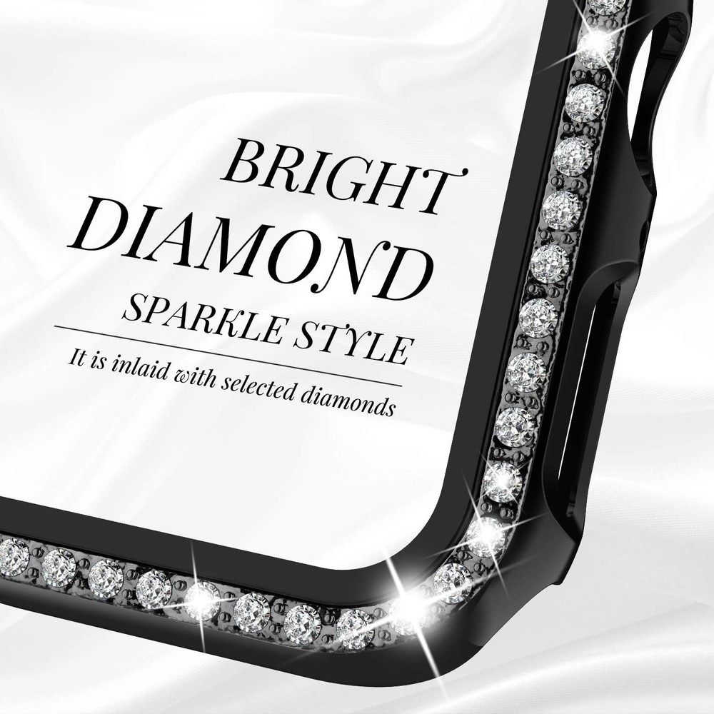 Bling Crystal Diamond Bumper Case with Screen Protector for Apple Watch 38mm