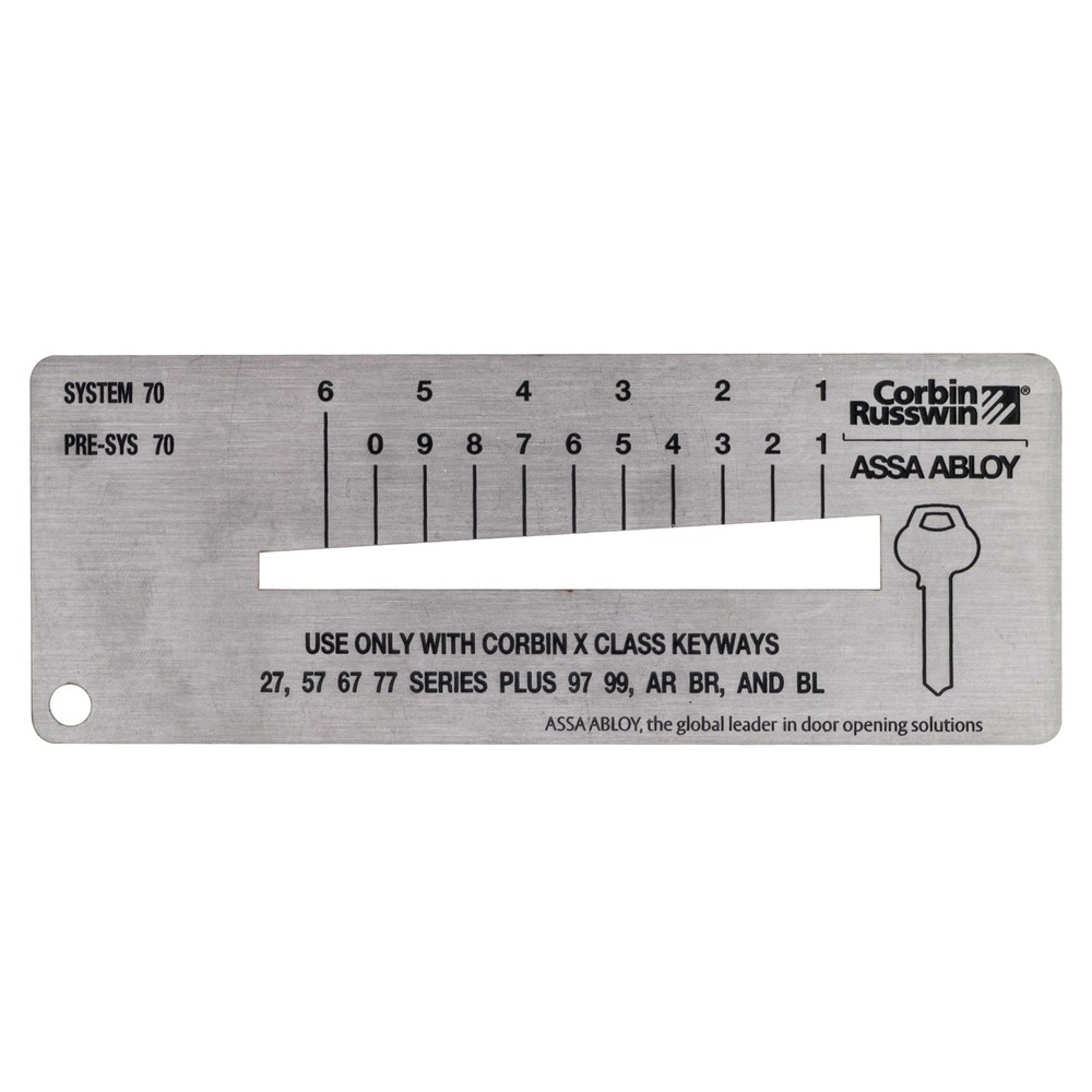 Corbin Russwin CT11 Key Gauge Tool for All Corbin Key Classes