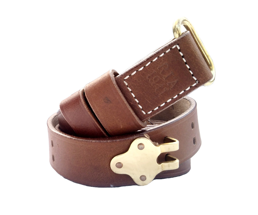 U.S. Springfield Rifle WWI 1907 Pattern Leather COPPER  Sling TAN RIA