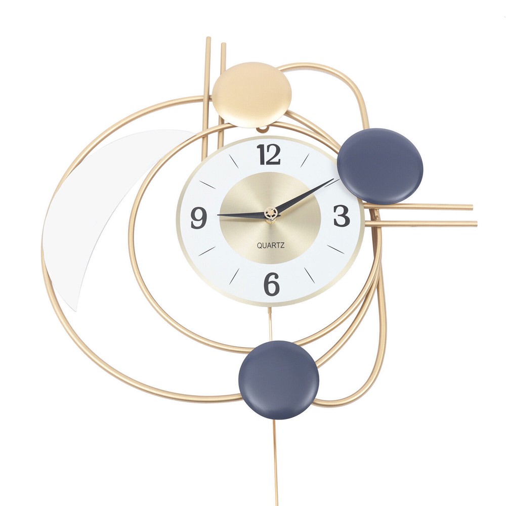 Modern Wall Clock Silent Art Wall Clock Metal Pendulum Hanging Wall Clocks Decor