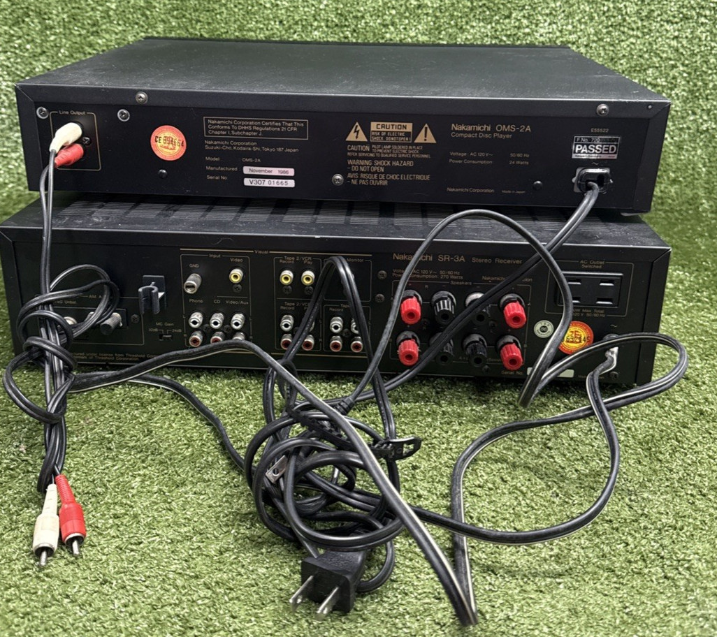 Vintage 80’s Nakamichi Stereo Receiver & CD Player Bundle SR-3A & OMS-2A WORKS!