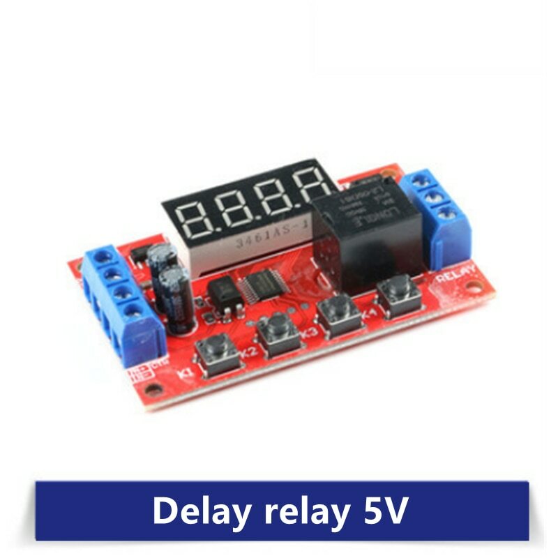 2Pc DC5V 10A Adjustable Time Delay Relay Module LED Digital Timer Control Switch