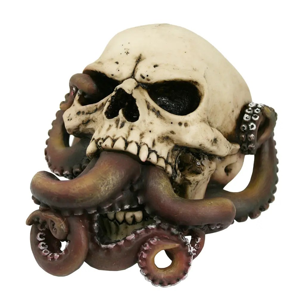 Pacific Trading Skull Octopus Figurine