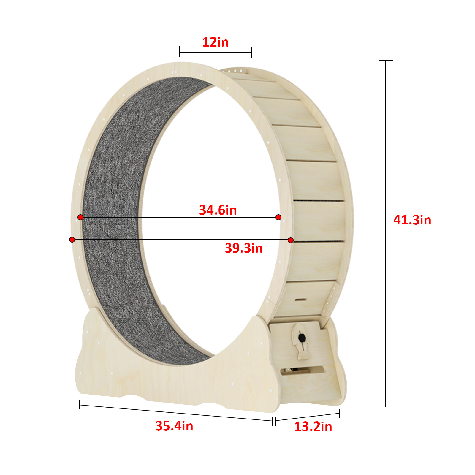 Cat Exercise Wheel Solid Wooden Cat Treadmill Running Wheel Cat Sport Kitty Toy