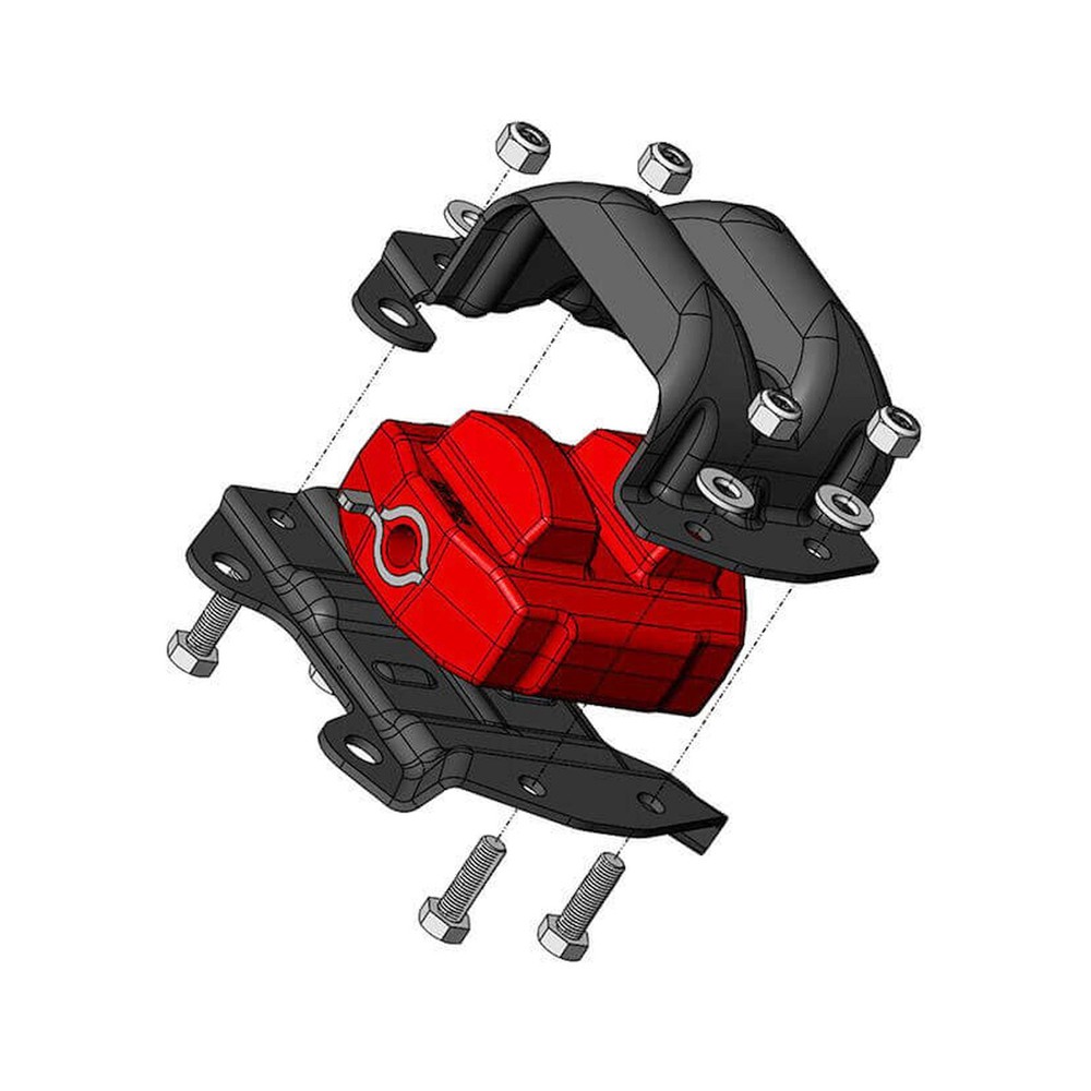 Hooker Blackheart 71221017HKR GM LS/LT Polyurethane Engine Mount Insert - Red