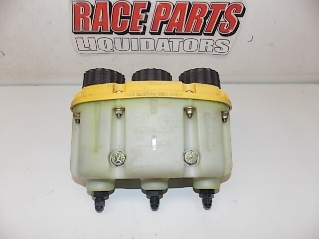 Tilton 3 Chamber Brake And Clutch Fluid Reservoir (AN -4 Fitting) race 061725-9