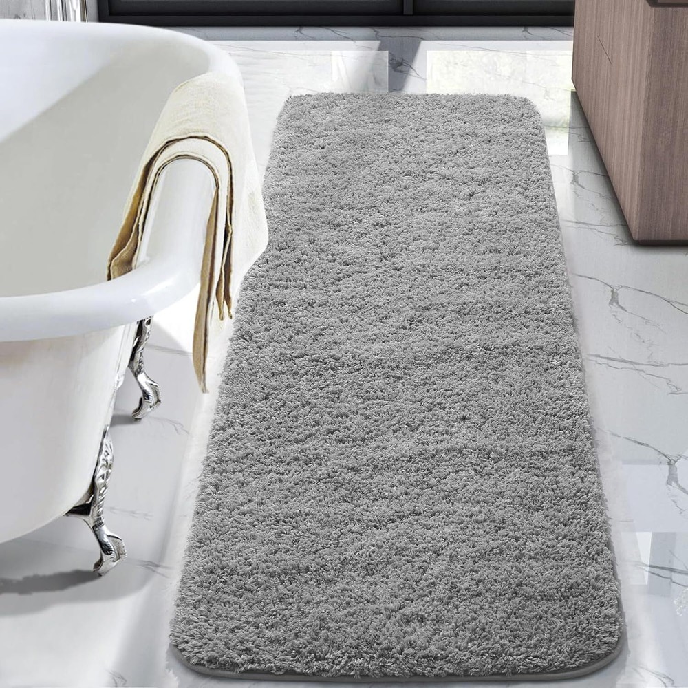 Bathroom Rugs Rectangle , Soft Thick Absorbent Microfiber Bath Rug for Bathroom