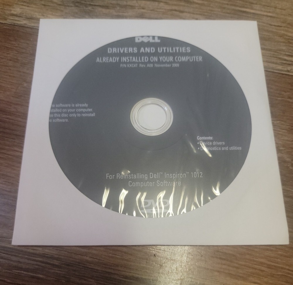 Dell Drivers and Utilities Already Installed on your Computer INSPIRON 1012
