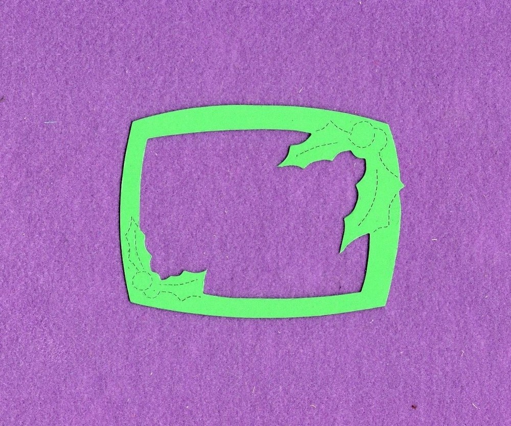 HOLLY FRAME die cuts scrapbook cards