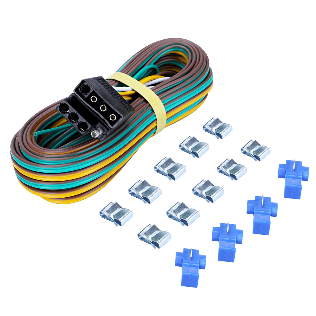 4-Way Flat Trailer Wiring Harness Kit Wishbone Style 25' + 4'  for Trailer Boat