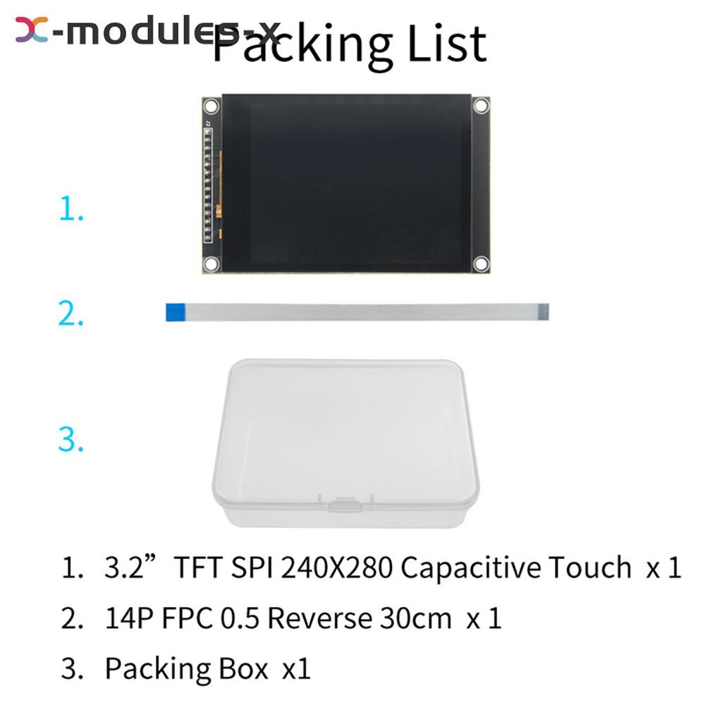 3.2 inch SPI Serial TFT LCD Display Module IPS Touch Screen 240X320 ILI9341V