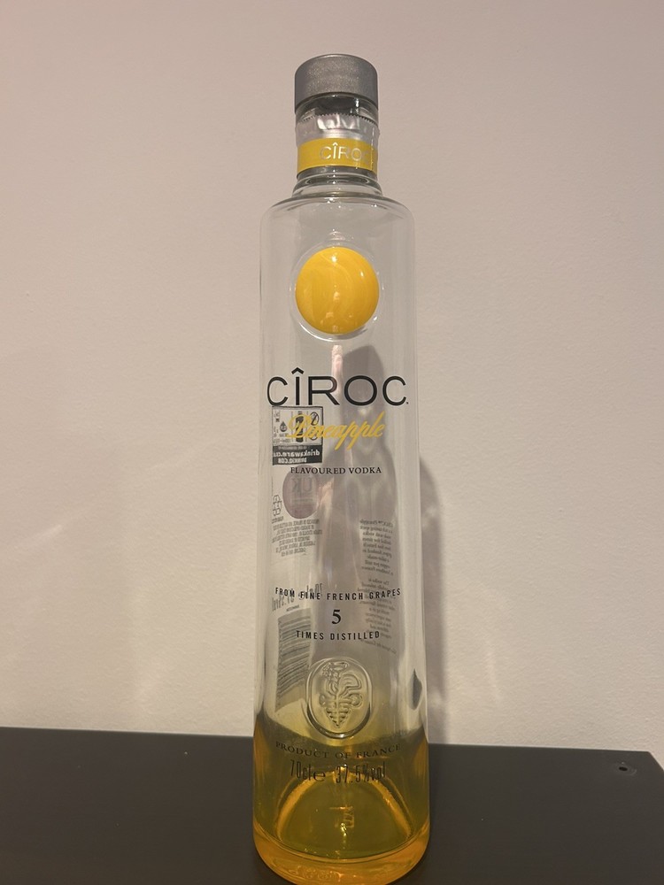 Empty Ciroc Vodka Bottle